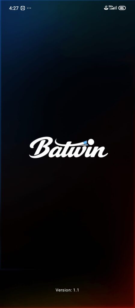 Batwin app logo with colorful 3D text and modern gaming interface